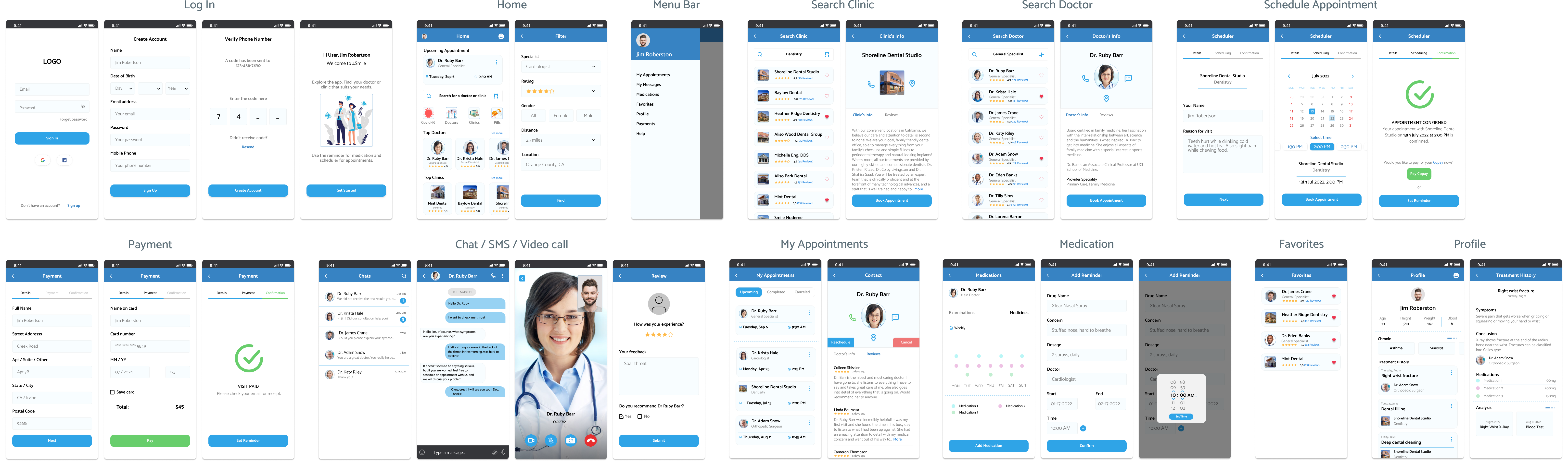 4Smile Wireframe High-Fi